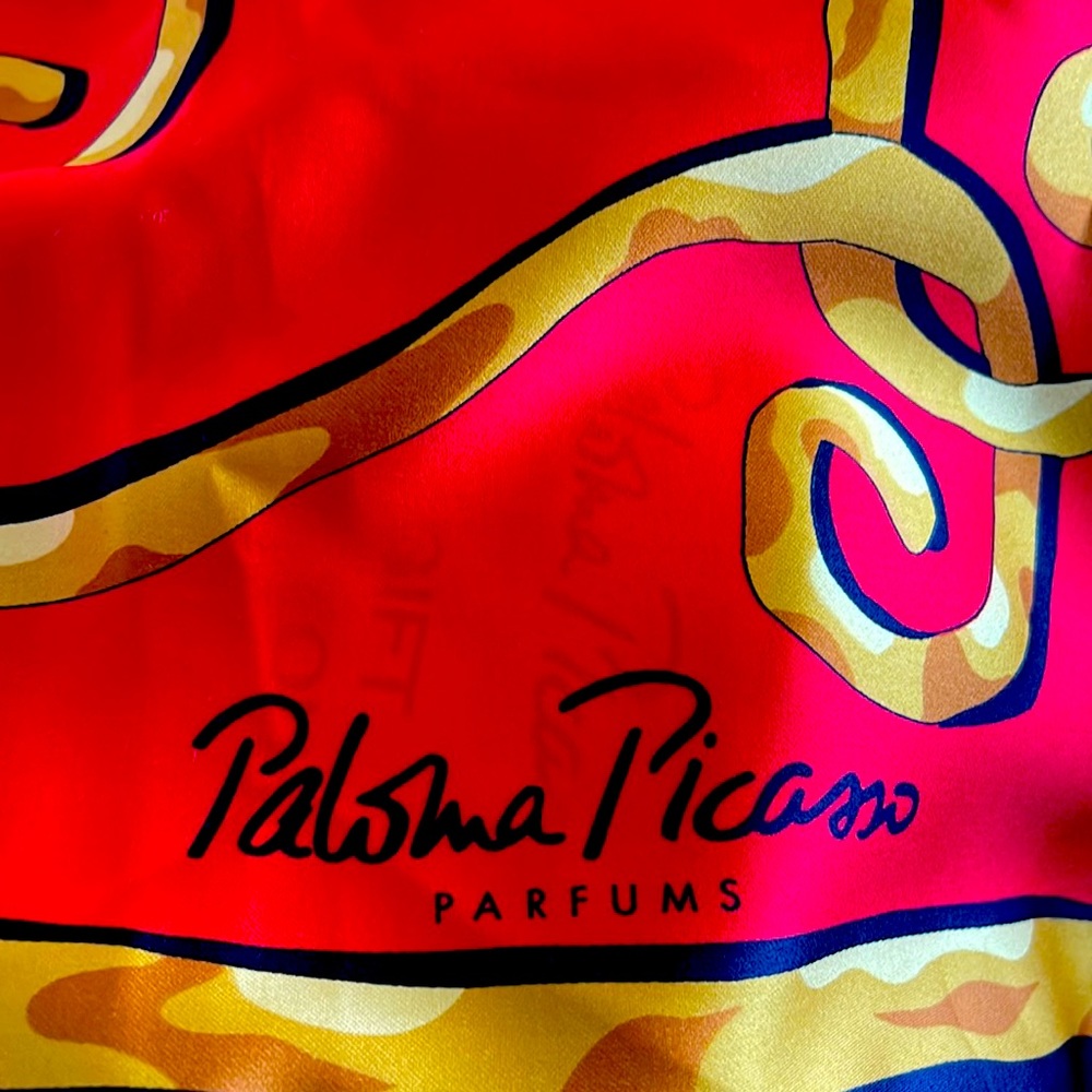 Real Vintage Very 1980s Paloma Picasso Pure Silk Ladies Scarf.